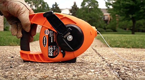 Keson G3X150BOLD Bold Chalk Line Reel with 3X1 Rewind, 12-Ounce Chalk Capacity, 150-Foot