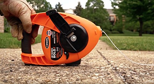 Keson G3X150BOLD Bold Chalk Line Reel with 3X1 Rewind, 12-Ounce Chalk Capacity, 150-Foot