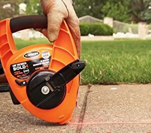 Keson G3X150BOLD Bold Chalk Line Reel with 3X1 Rewind, 12-Ounce Chalk Capacity, 150-Foot