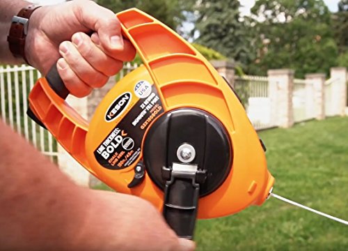 Keson G3X150BOLD Bold Chalk Line Reel with 3X1 Rewind, 12-Ounce Chalk Capacity, 150-Foot