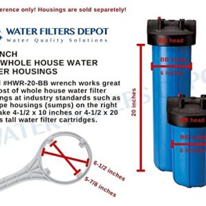 WFD, HWR-20-BB Full Circle Wrench for Whole House Water Filter Replacement of Big Blue (BB) Housings