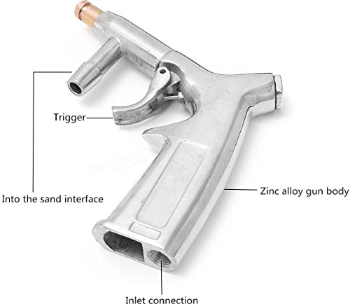 Jewboer Sand Blaster Gun Kit,Sandblaster Gun for Sandblasting Cabinet Machine Abrasive Blaster with Ceramic Nozzle,Siphon Feed