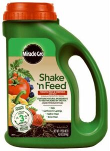 miracle gro shake 'n feed plus calcium for tomatoes , fruits and vegetables 9-4-12 granules continuo