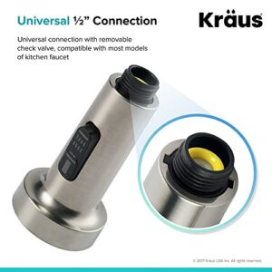 Kraus KFS-1SS Dual Function Kitchen Faucet Sprayer, Stainless Steel 4.4" x 2"