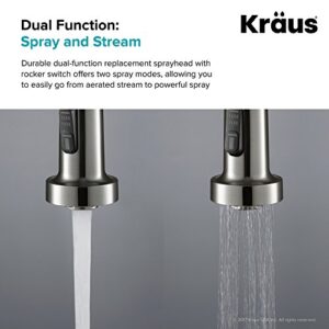 Kraus KFS-1SS Dual Function Kitchen Faucet Sprayer, Stainless Steel 4.4" x 2"