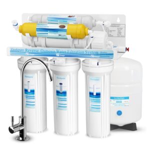 geekpure 6-stage reverse osmosis drinking water system with mineral remineralization filter-75 gpd