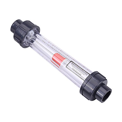 100-1000L/H Plastic Tube Type Water Rotameter Instantaneous LZS-15 Liquid Flow Meter Float Double Thread Female Connector for DN 15 Tube