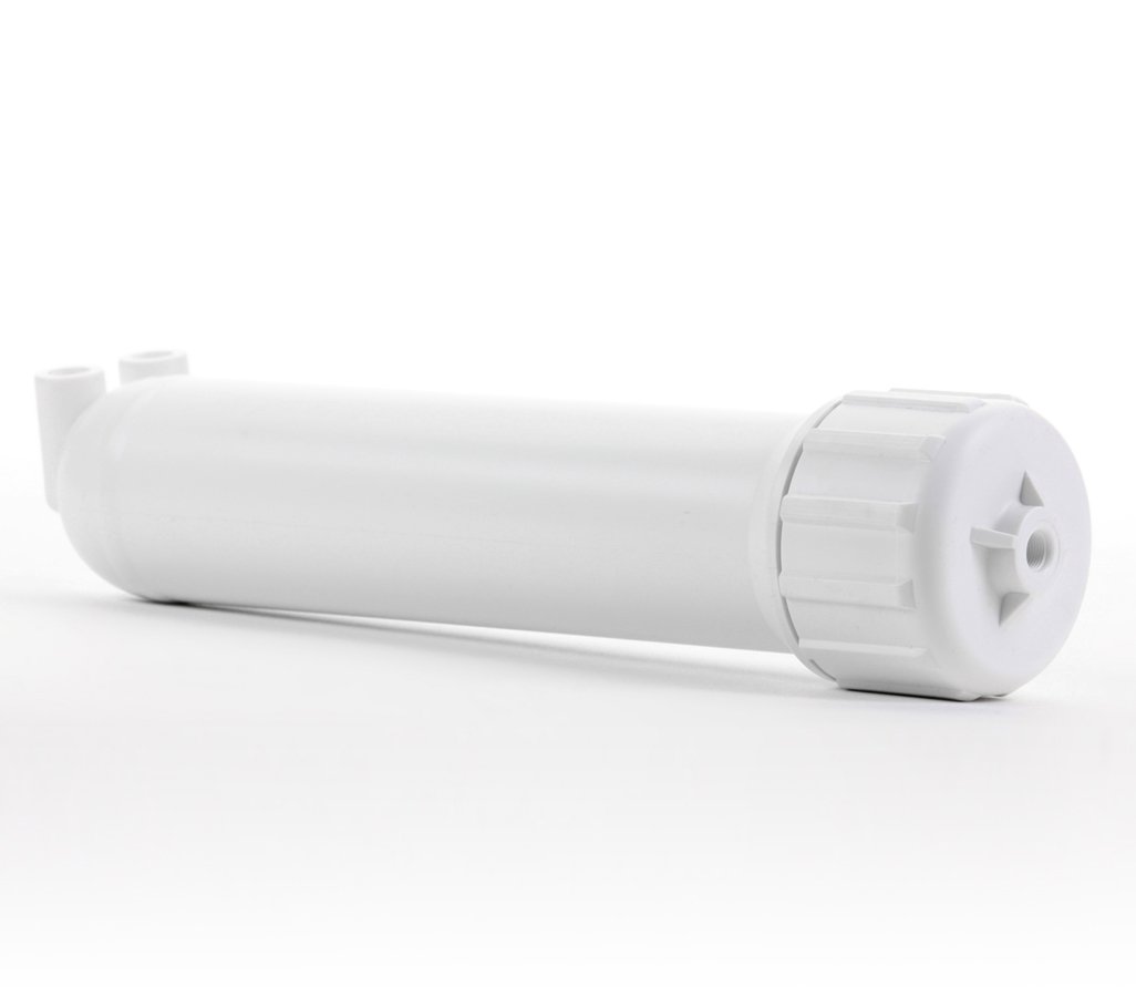 Hydronix MH03-1812WH Reverse Osmosis Membrane Housing for 30, 50, 75, 100, 125 GPD 12" membranes - White, 1/8" NPT Ports