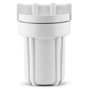 hydronix hf3-5whwh34 white water filter housing 5" with white rib cap - 3/4" ports