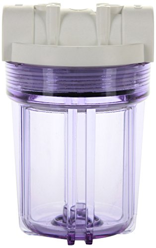 Hydronix HX-HF3-5CLWH12 5" Housing Rib Cap for RO & Filtration Systems, 1/2" Ports, 1 Count (Pack of 1), Clear/White