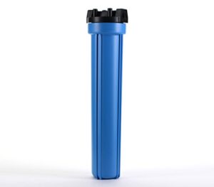 hydronix hf5-20blbk34 water filter housing 20" ro, whole house, hydroponics - 3/4" ports, blue body