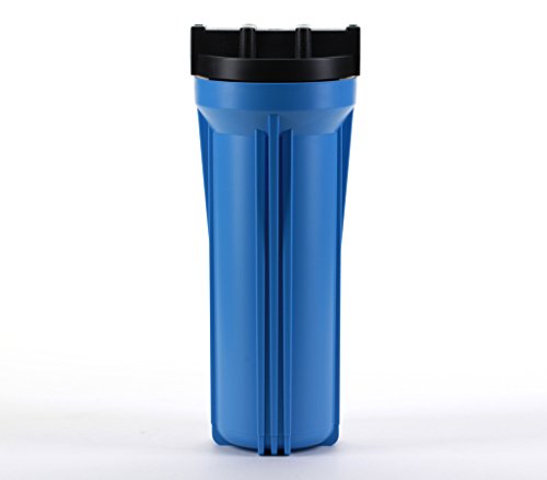 Hydronix HF3-10BLBK12PR Water Filter Housing 10" Blue Body Black Rib Cap RO, Whole House, Hydroponics - 1/2" w/PR