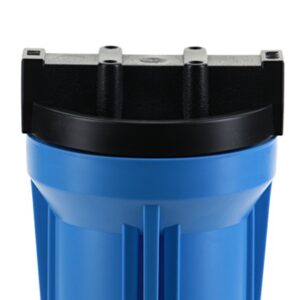 Hydronix HF3-10BLBK12PR Water Filter Housing 10" Blue Body Black Rib Cap RO, Whole House, Hydroponics - 1/2" w/PR