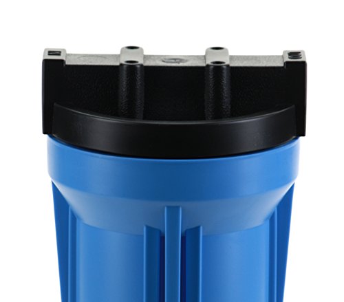 Hydronix HF3-10BLBK12PR Water Filter Housing 10" Blue Body Black Rib Cap RO, Whole House, Hydroponics - 1/2" w/PR