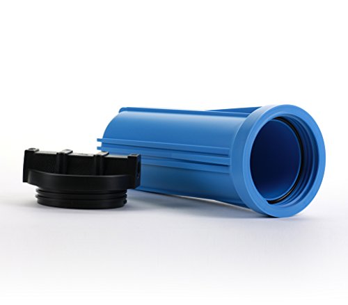 Hydronix HF3-10BLBK12PR Water Filter Housing 10" Blue Body Black Rib Cap RO, Whole House, Hydroponics - 1/2" w/PR