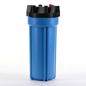 Hydronix HF5-10BLBK34PR Water Filter Housing NSF Listed 10" RO, Whole House, Hydroponics - 3/4" Ports, Blue w/PR