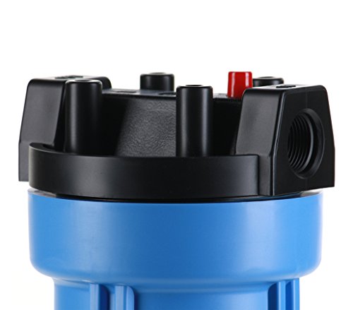 Hydronix HF5-20BLBK34PR Water Filter Housing 20" RO, Whole House, Hydroponics - 3/4" Ports, Blue Body w/PR