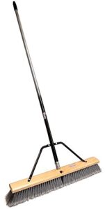 american select tubing pbma24004 heavy duty 24" multi-surface push broom with silver/black handle