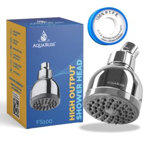 turbospa 3 inch high pressure shower head w/flow restrictor melts stress into bliss at full power. 42 nozzle wide spray high flow showerhead drenches you fast, no dry spots guaranteed - chrome