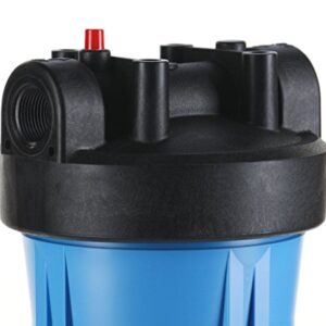 Hydronix HF45-20BLBK15PR Water Filter Housing 20" Blue 4.5" Big Body Size - 1.5" Ports w/PR