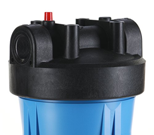 Hydronix HF45-20BLBK15PR Water Filter Housing 20" Blue 4.5" Big Body Size - 1.5" Ports w/PR