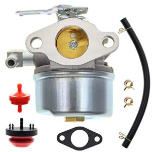 autokay snow blower carburetor with mounting gasket fuel line primer blub clamps for 632107 632107a 640084 640084a 640084b toro 521 snow blower hssk40 hssk50 hs50 lh195sa small engine mower generator