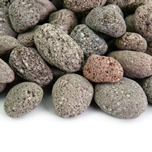 red 2 inch - 4 inch fire rock | fireproof and heatproof round pebbles for indoor or outdoor gas fire pits and fireplaces - natural, hand-picked stones | 10 pounds