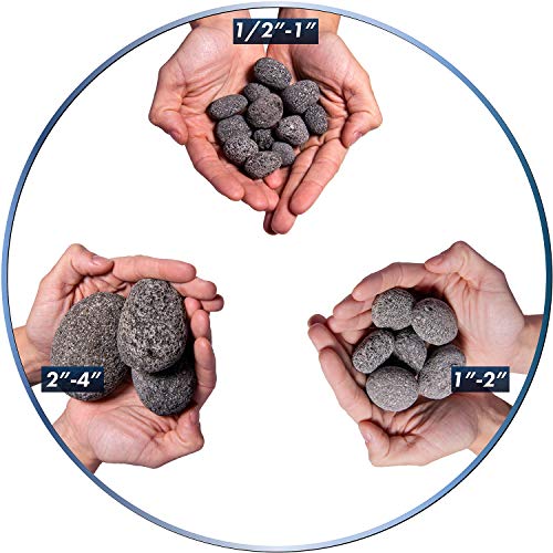 Red 2 Inch - 4 Inch Fire Rock | Fireproof and Heatproof Round Pebbles for Indoor or Outdoor Gas Fire Pits and Fireplaces - Natural, Hand-Picked Stones | 10 Pounds