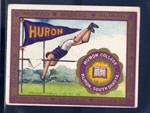 huron college screaming eagles (south dakota) - 1910 college sports series card - t51 murad tobacco - pole vault