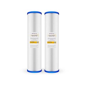 max water 20 x 4.5 inch whole house pleated sediment water filter - 10 micron - compatible with 20" bb whole house water filtration systems