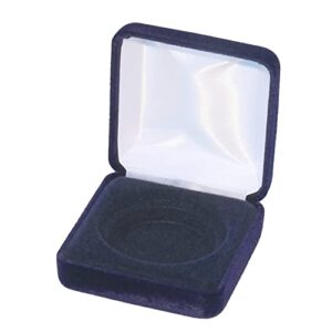 guardhouse blue velvet coin display/gift box for one extra large/air tite “i” capsule