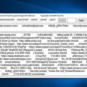 My Password and Text Encryption / Organizer Software