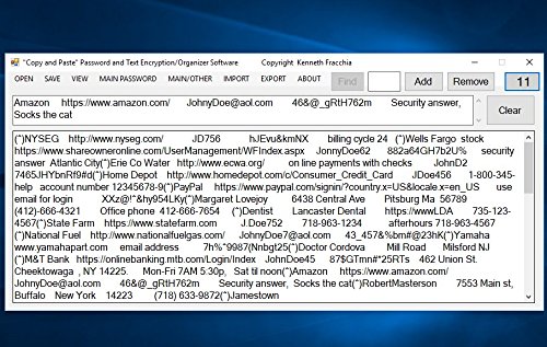 My Password and Text Encryption / Organizer Software