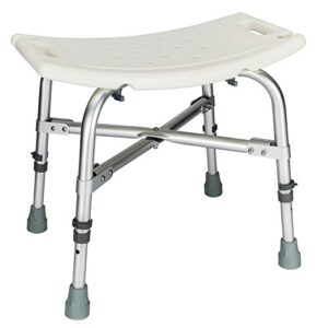 omecal 450lbs medical shower chair bath stool transfer bench seat,upgrade framework spa bathtub chair, heavy duty 450lbs no-slip adjustable 6 height,
