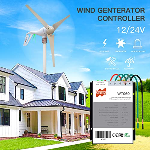 MarsRock 400Watt 500Watt 600Watt Wind Turbine Generator Controller IP67 Waterproof 12V/24V Automatic Controller AC to DC