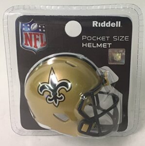 saints riddell speed pocket pro football helmet - new in package