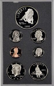 1995 s us silver prestige proof set 7 coin set civil war battlefield commemorative coins proof