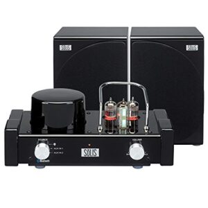 solis so-8000 stereo bluetooth audiophile vacuum tube audio system amplifier with vu meter and aux-in