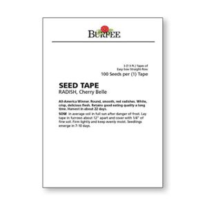 Burpee Cherry Belle Radish Seed Tape 100 per tape