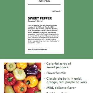 Burpee Carnival Mix Sweet Pepper Seeds 100 seeds