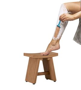 aquateak 13" asia teak shower foot stool