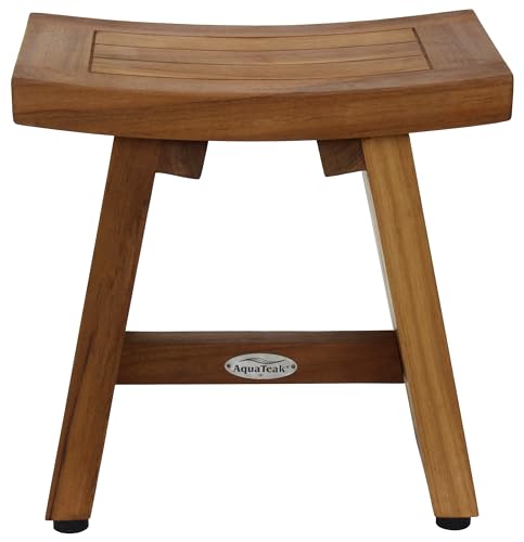 AquaTeak 13" Asia Teak Shower Foot Stool