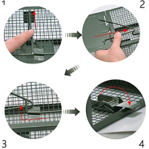 Live Animal Humane Trap 2-Door Mouse Trap Cage for Chipmunk, Rats, Squirrels, Voles, Rodent and Small Size Pests