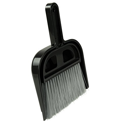 Detailer's Choice 4B3208 Broom and Dust Pan , Black