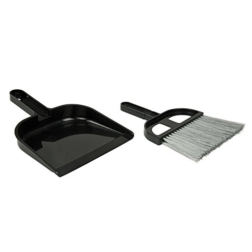 Detailer's Choice 4B3208 Broom and Dust Pan , Black