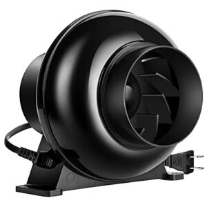 vivohome 4 inch 195cfm plastic round exhaust inline duct fan for hydroponics grow tent ventilation