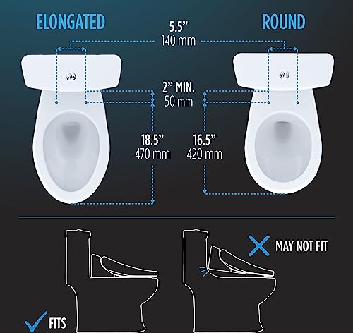 TOTO SW3054#01 S550E Electronic Bidet Toilet Seat with Cleansing Warm, Nightlight, Auto Open and Close Lid, Instantaneous Water Heating, and EWATER+, Elongated Classic, Cotton White