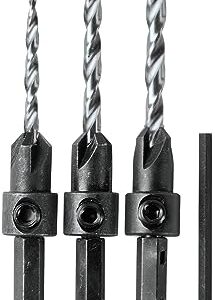 Makita A-99661 3 Pc. Countersink with Drill Bit Set with Hex Wrench