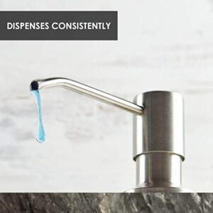 Soap Dispenser for Kitchen Sink (Brushed Nickel), Built in Soap Dispenser, Stainless Steel Pump Replacement