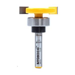 YONICO Top Bearing Slot Cutter Router Bit (1/4" Height - 1/4" Depth - 1/4" Shank)